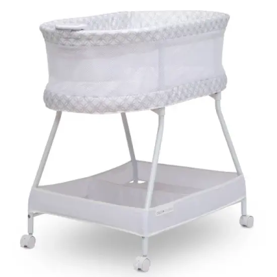 Delta Children Sweet Dreams Bassinet with Airflow Mesh - Gray Infinity image {6}