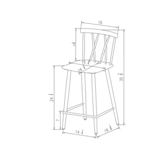 Becket Metal X Back Counter Height Barstool - Project 62&trade; image {5}