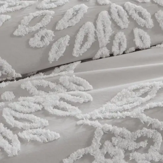 Danica Tufted Cotton Chenille Floral Duvet Cover Set - Madison Park image {6}