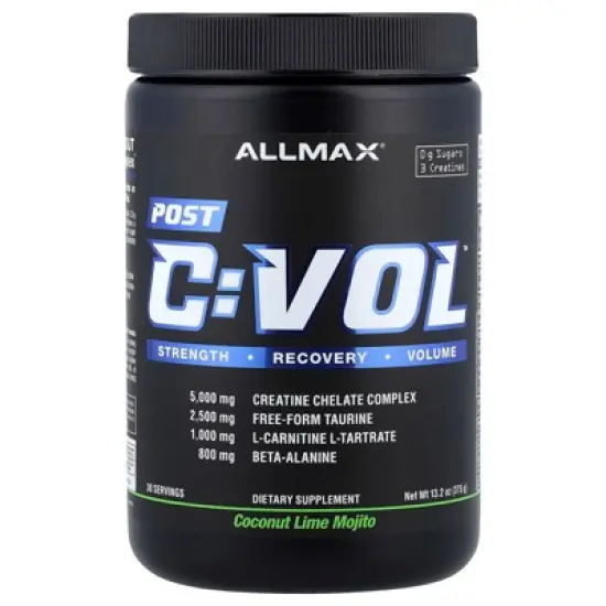 ALLMAX C:VOL&trade;, Post, Coconut Lime Mojito, 13.2 oz (375 g) image {4}