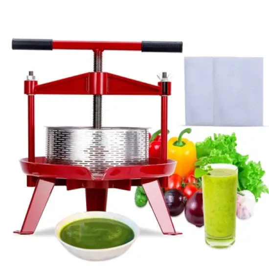 Fruit Wine Press, Manual Fruit and Wine Press With T-Handle, Stainless Steel, Stable Triangular Structure, Wine Making Press image {6}