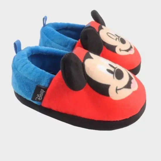 Toddler Boys' Disney Mickey Sock Slippers - Blue image {5}
