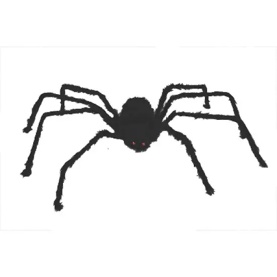 50" Poseable Hairy Spider Halloween Decoration image {1}