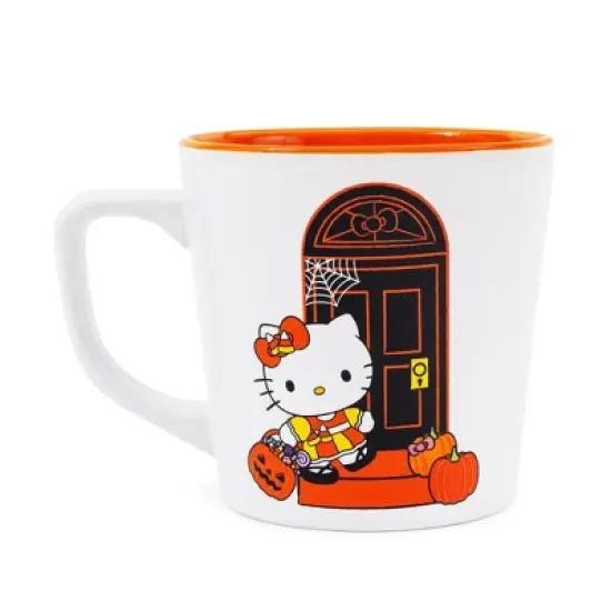 Silver Buffalo Sanrio Hello Kitty Pumpkins Ceramic Latte Mug | Holds 17 Ounces image {1}