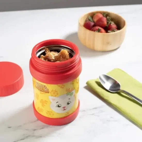 Daniel Tiger's Neighborhood Stainless Steel 13 oz Food Jar for Kids - Vacuum Double Wall Insulated, Leak-Proof Jar, Fits Inside All Lunch Boxes & Bags image {1}