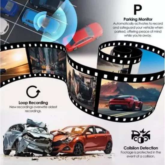 Rexing V3C Dual Channel Front & Cabin 1080p Dash Cam with App Control: Vehicle Electronics image {7}