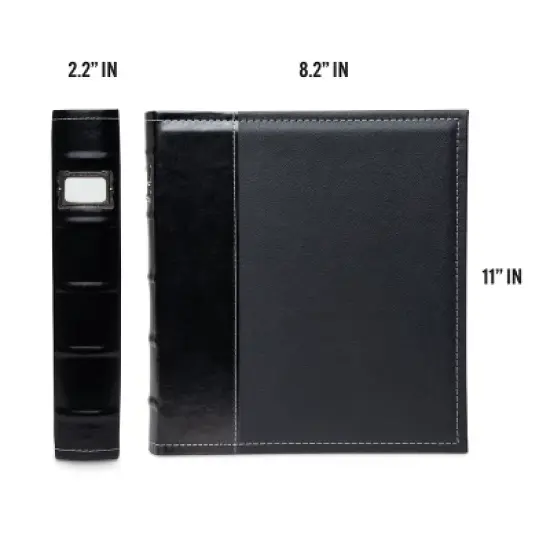 Bellagio-Italia 3-Ring Office Binder - Black - Leather - 250-Sheet Storage Capacity - 3 Pack image {5}
