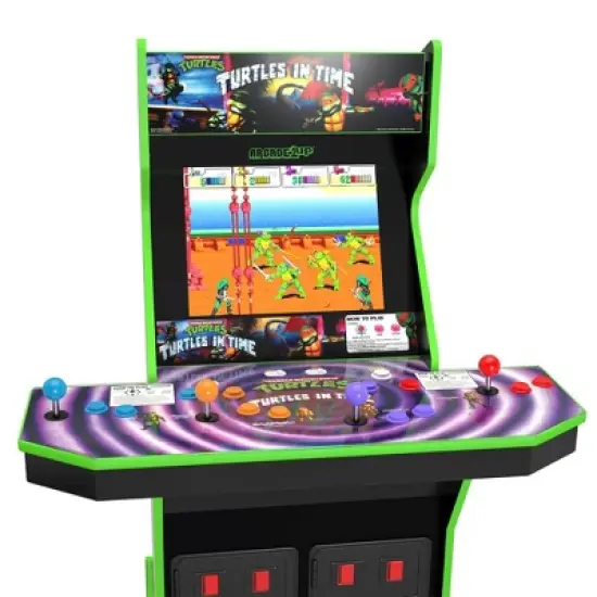 Arcade1Up Teenage Mutant Ninja Turtles: Turtles in Time Home Arcade with Riser and Stool image {4}