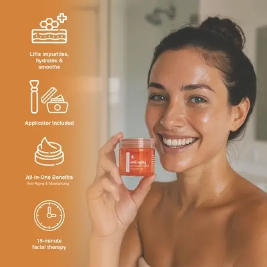 Pursonic 2 Pack Facial Therapy Gel Face Mask with Mask Applicator image {3}