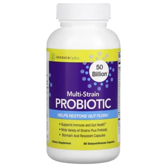 InnovixLabs Multi-Strain Probiotic, 50 Billion, 60 Capsules image {2}
