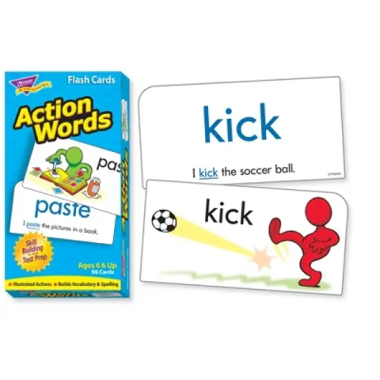 TREND Action Words Skill Drill Flash Cards image {1}