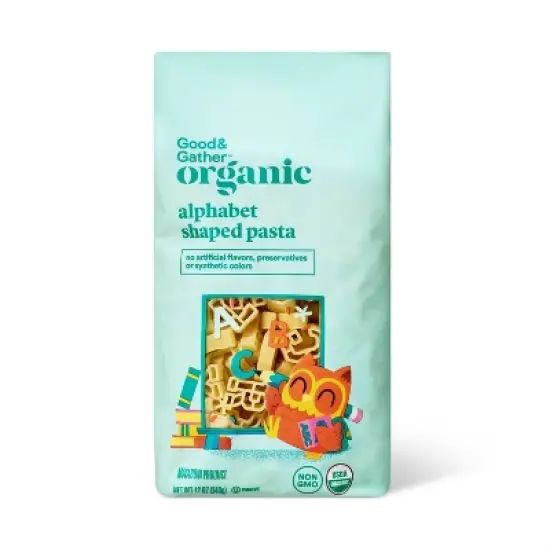 Alphabet Shaped Organic Kids' Pasta - 12oz - Good & Gather&trade; image {5}