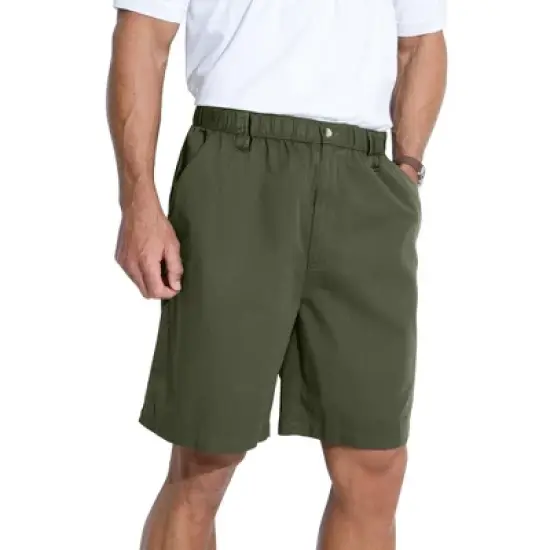 KingSize Men's Big & Tall Knockarounds 8&34 Full Elastic Plain Front Shorts image {8}