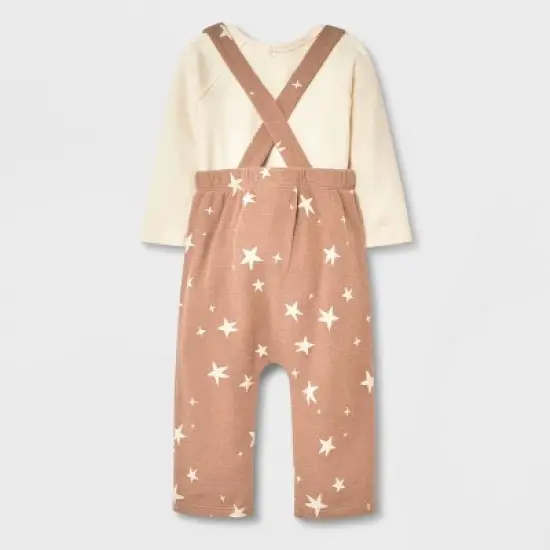 Grayson Collective Baby Long Sleeve Ribbed Bodysuit & Bottom Set - Cream image {1}