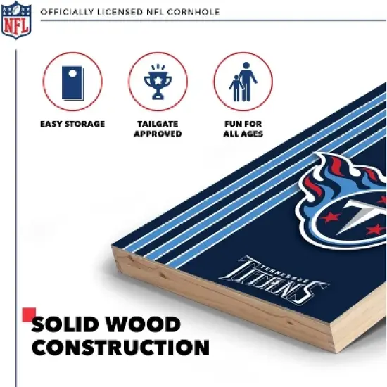 NFL Tennessee Titans 2'x3' Wood Cornhole Set image {2}