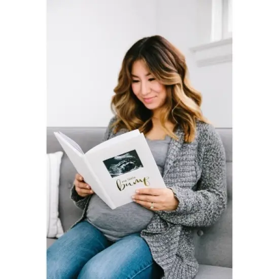 Pearhead Linen Pregnancy Journal - Ivory image {5}