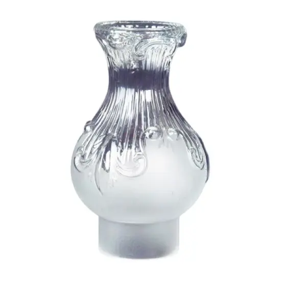 Lehman's Clear/Frosted Glass Lamp Chimney, Replacement Hurricane Globe Measures 3 In Diam Base x 8 1/2 Inch High, Oil or Kerosene Lanterns, Princess image {1}