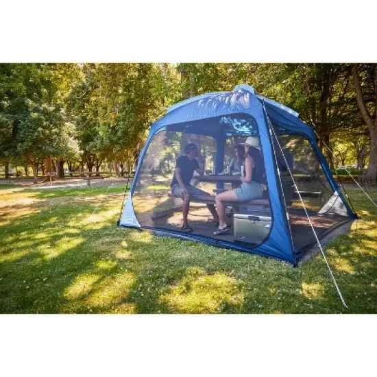 Coleman 10'x10' Skyshade Screendome Shelter - Blue Lights image {9}