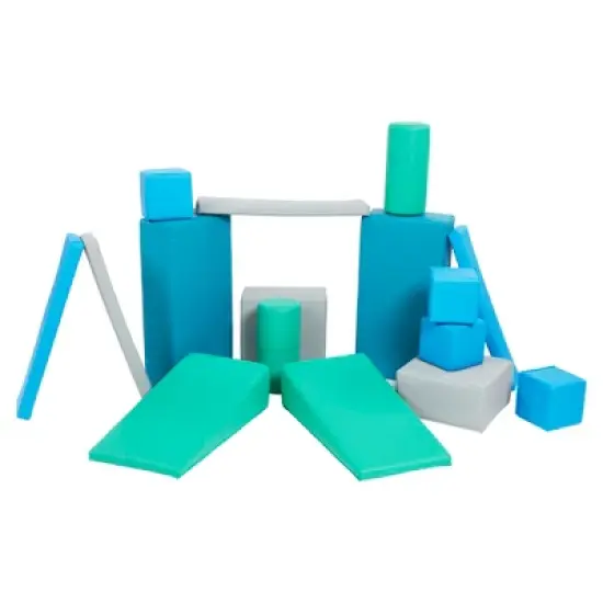 ECR4Kids SoftZone Building Foam Blocks, Large Unit-Style Soft Builder Blocks, 16-Piece image {8}