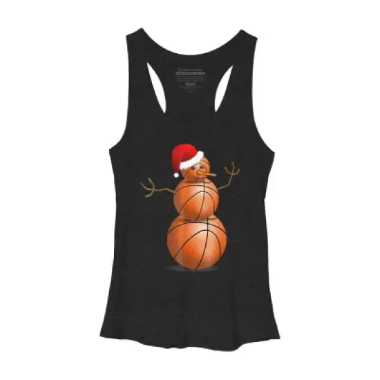 Women's Design By Humans Christmas Basketball By NekoShop Racerback Tank Top image {3}
