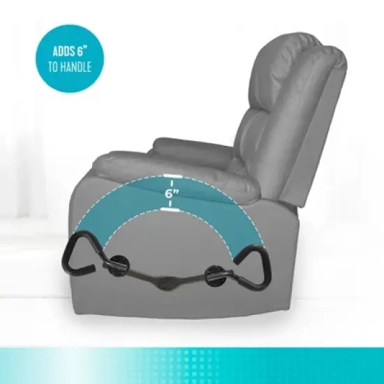 Stander Lever Extender Plus, Oversized Handle and Secure Fit for Recliner Chairs, Black image {2}