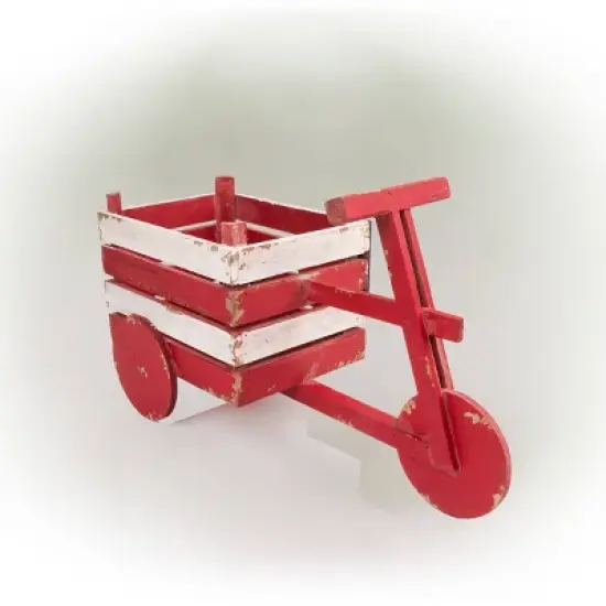 Novelty American Flag Wooden Planter - Alpine Corporation image {4}