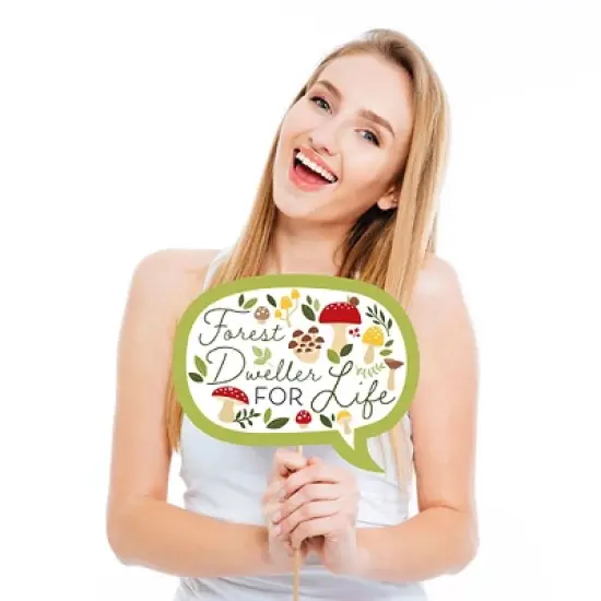 Big Dot of Happiness Wild Mushrooms - Red Toadstool Party Photo Booth Props Kit - 20 Count image {2}