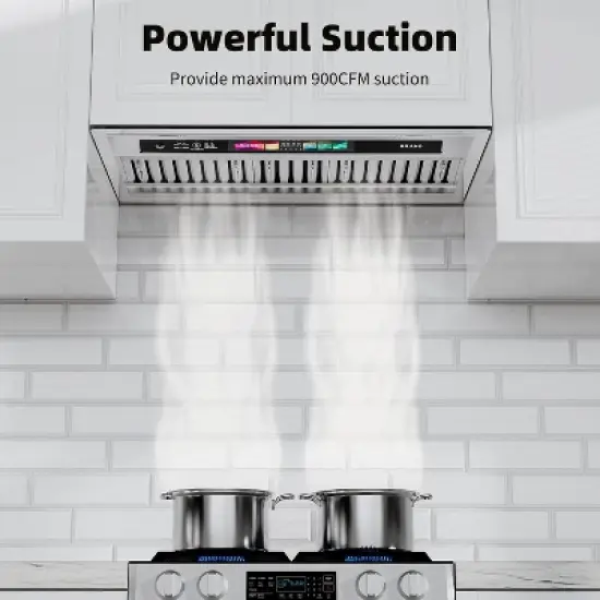 Cesicia 36-in Silver 4-speed 900CFM Insert Range Hood image {5}