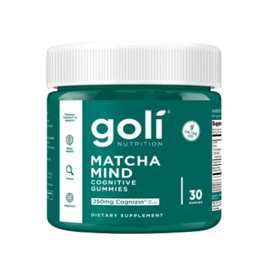 Goli Nutrition Matcha Mind Cognitive Vegan Gummies - 30ct image {3}