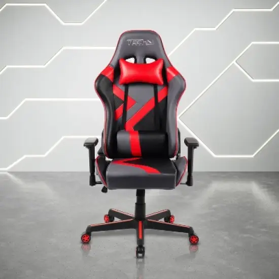 Office PC Gaming Chair Red - Techn Sport image {4}