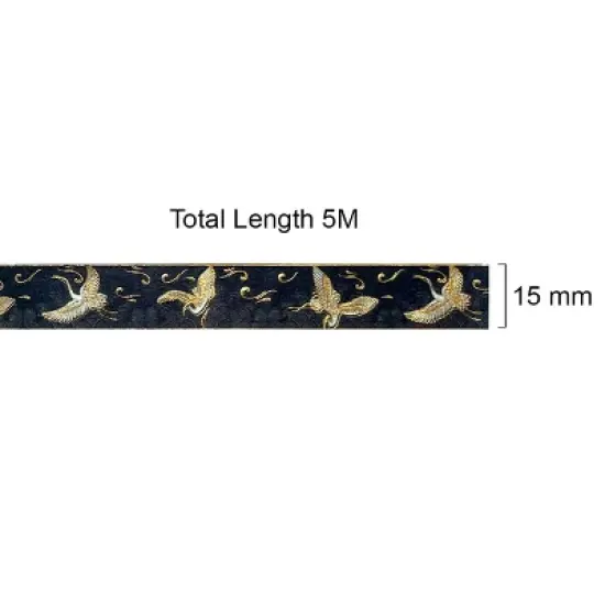 Wrapables Poetic Picturesque Gold Foil Washi Masking Tape, 15mm x 5M image {14}