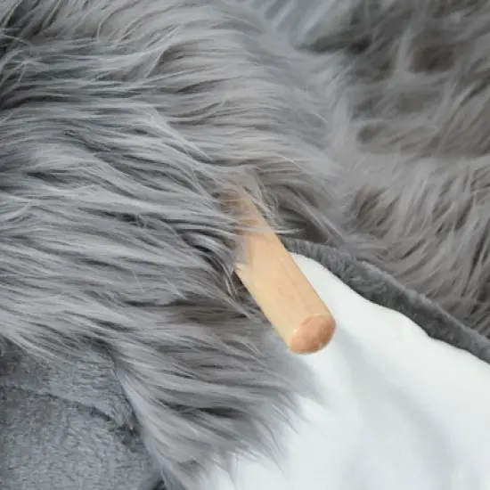 Qaba Kids Ride-On Rocking Horse Toy Mammoth Style Rocker with Fun Music & Soft Plush Fabric for Children 18-36 Months image {4}