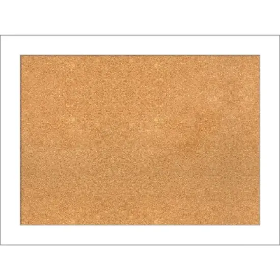 Amanti Art Wedge White Framed Corkboard, Natural Cork image {6}