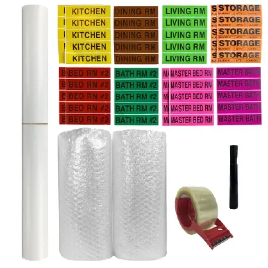 UBMOVE Moving Boxes 2 Room Bigger Smart Moving Kit 28 Boxes , Tape, and more image {6}