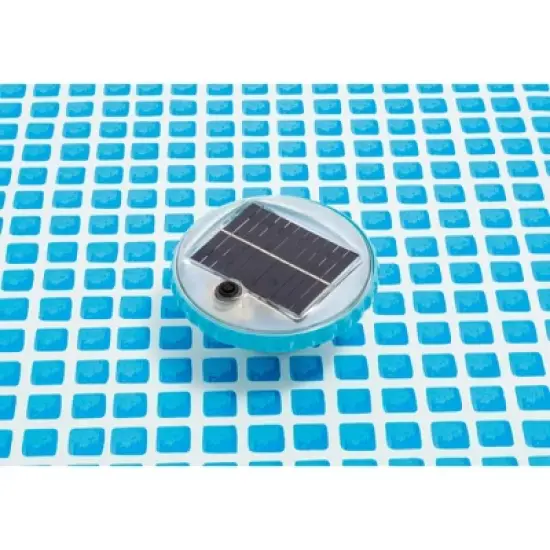 Intex 28690E 3 Color Changing Blue Green Red Purple Teal Solar Powered Auto On LED Floating Pool Light image {1}