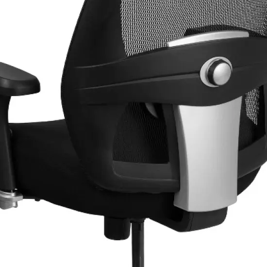Flash Furniture HERCULES Series 24/7 Intensive Use Big & Tall 500 lb. Rated Black Mesh Executive Ergonomic Office Chair with Ratchet Back image {4}