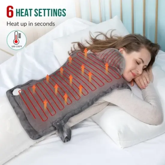 SNAILAX Electric Heating Pad - Full Coverage for Neck, Shoulders & Back Pain Relief image {2}