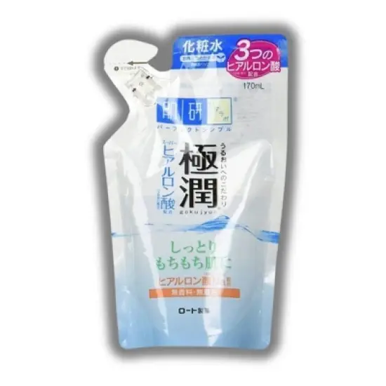 Rohto Hada Labo Gokujyun CLEAR Hyaluronic Lotion Moist (170mL Refill) | #4987241155729 (5.75 oz). image {2}