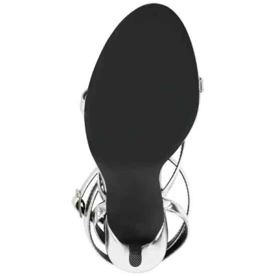 Journee Collection Womens Waverlee Open Toe High Stiletto Pumps Silver 11 image {4}