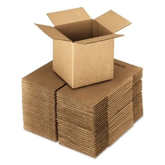 Universal Cubed Fixed-Depth Corrugated Shipping Boxes, Regular Slotted Container (RSC), 24" x 24" x 24", Brown Kraft, 10/Bundle image {1}