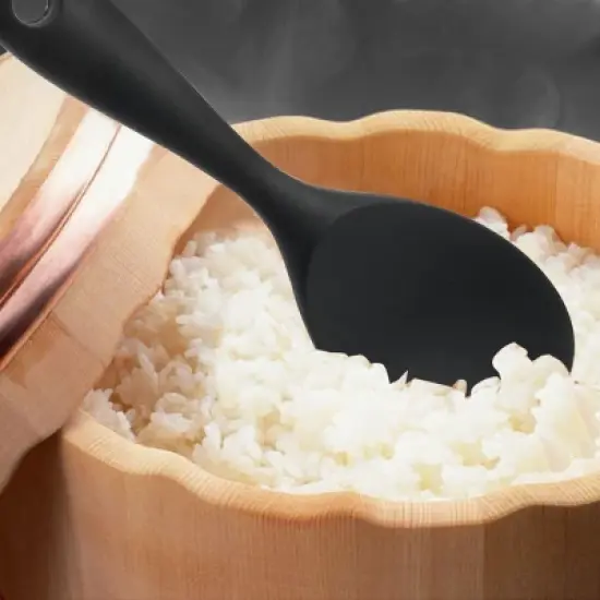 Unique Bargains Heat Resistant Ergonomic Handle Non-Stick Dishwasher Safe Soup Kitchen Spoon 8.7 Inch 1 Pc image {4}