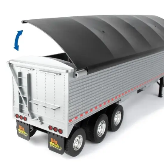 ERTL 1/16 Big Roads Black Peterbilt Model 367 with Grain Trailer and Lights & Sounds 47367 image {4}