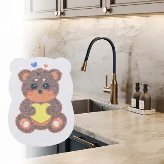 Unique Bargains Portable Convenient Kitchen Sponge White 2 Pcs image {3}