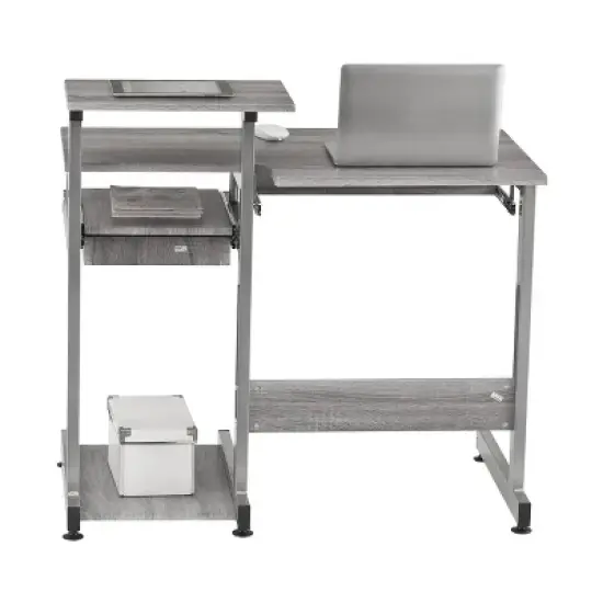 Complete Computer Workstation Desk Gray - Techni Mobili image {15}