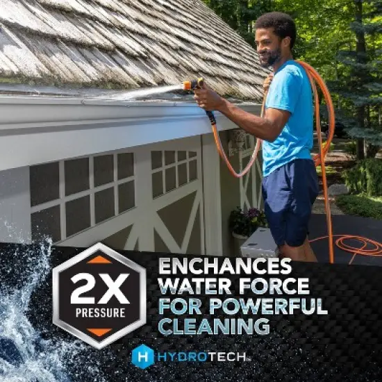 HydroTech Heavy Duty Twist Hose Nozzle Black/Orange image {11}