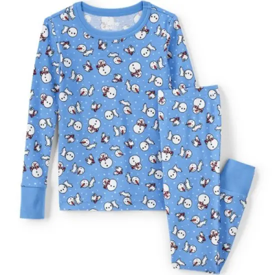 Lands' End Kids Pattern Snug Fit Pajama Set image {7}