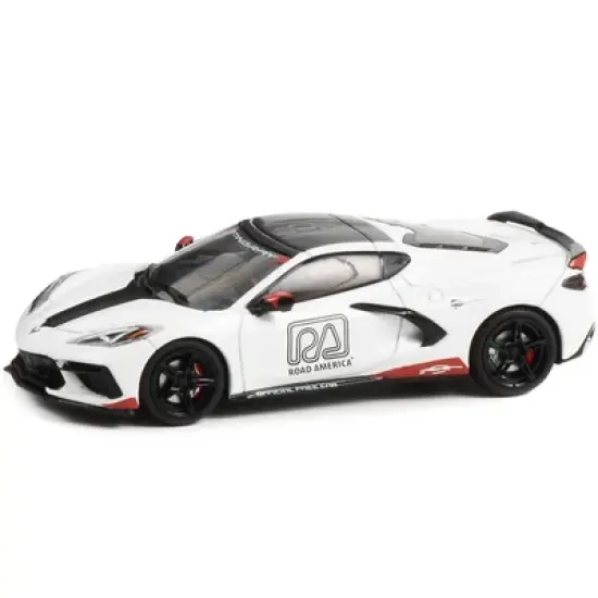 2020 Chevrolet Corvette C8 Stingray "Road America Official Pace Car" 1/43 Diecast Model Car by Greenlight image {1}
