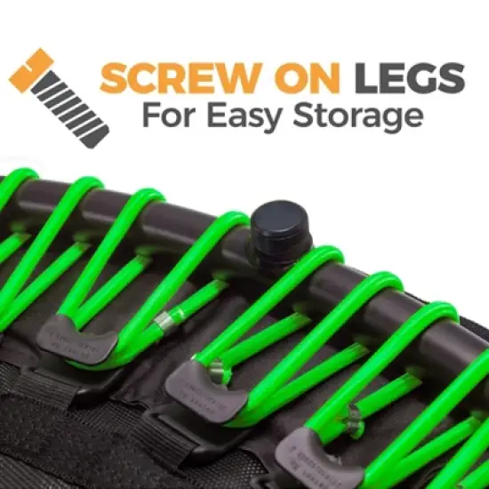 LEAPS & REBOUNDS 48" Round Mini Fitness Trampoline & Rebounder Indoor Home Gym Exercise Equipment Low Impact Workout for Adults, Green image {1}