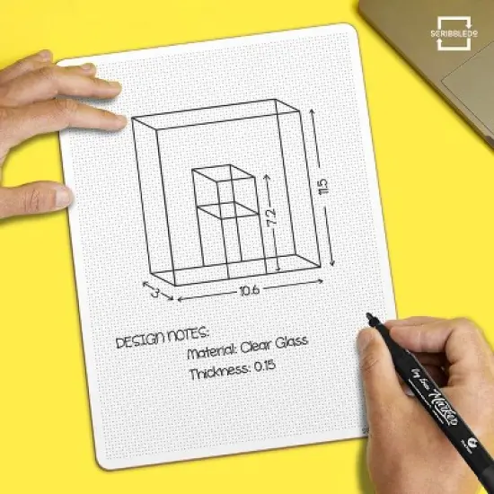 SCRIBBLEDO Dotted Grid 9&rdquo;x12&rdquo; Dry Erase Board image {3}