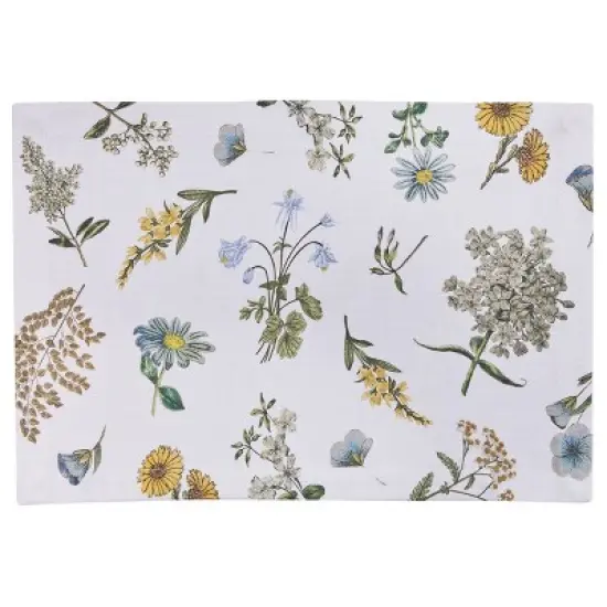 Park Designs Flower Market White Floral Placemat Set of 4 image {5}